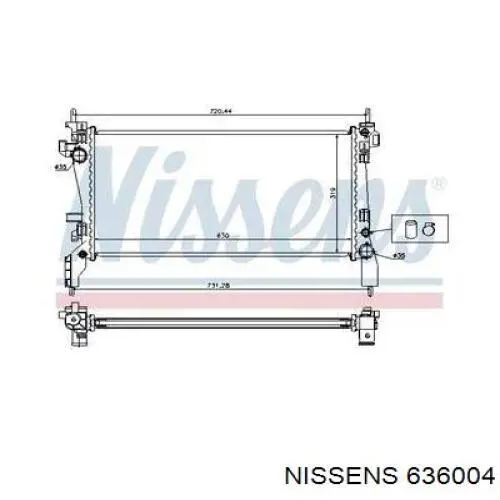 636004 Nissens radiador refrigeración del motor