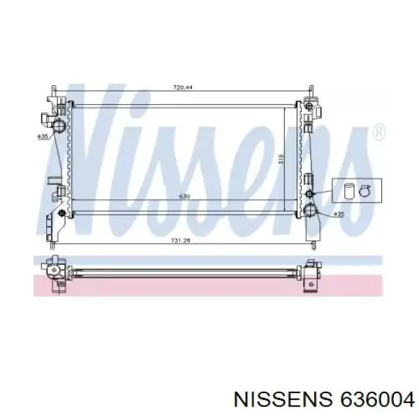 Comprar 636004 Nissens Radiador de auto