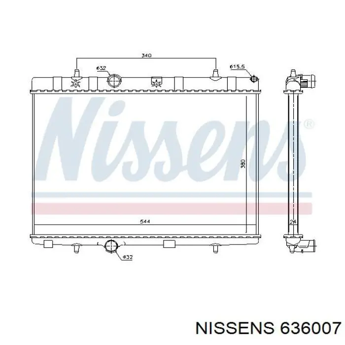 636007 Nissens radiador