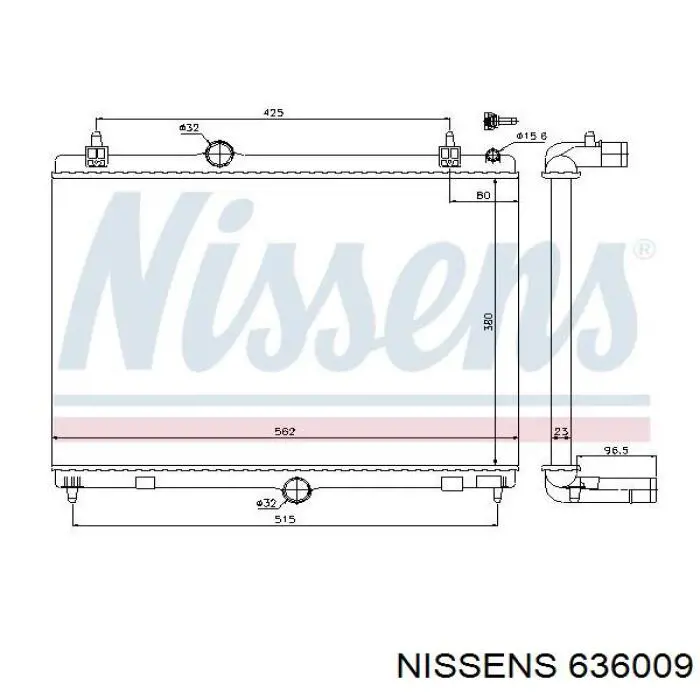 636009 Nissens radiador