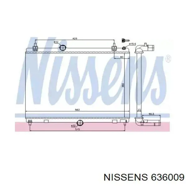 Água radiador Nissens 636009 precio, desde 59,53 EUR