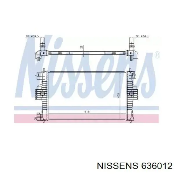 636012 Nissens radiador