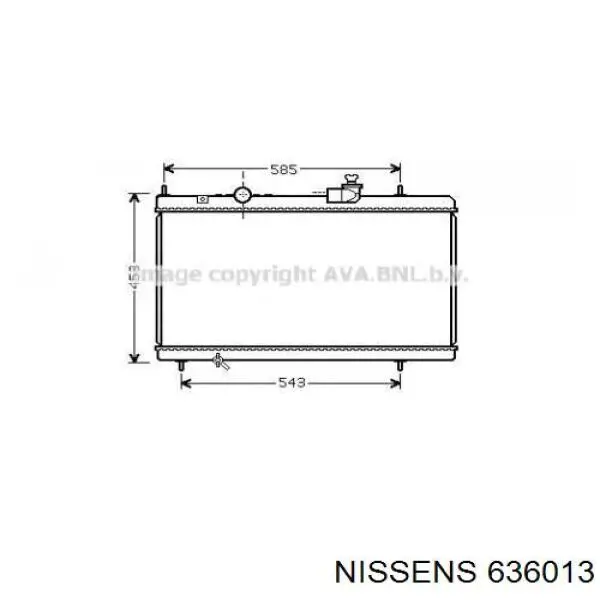 636013 Nissens radiador