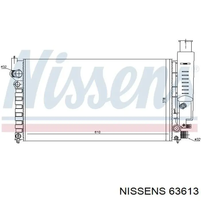 63613 Nissens radiador refrigeración del motor