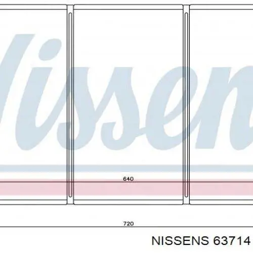 63714 Nissens radiador refrigeración del motor