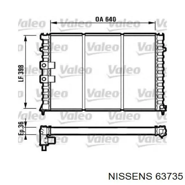 Radiador 63735 Nissens