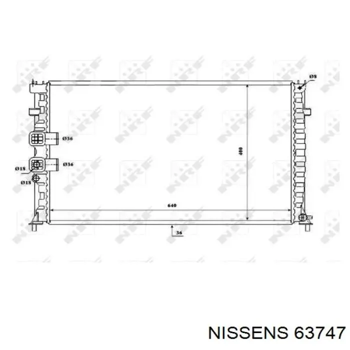 63747 Nissens radiador refrigeración del motor