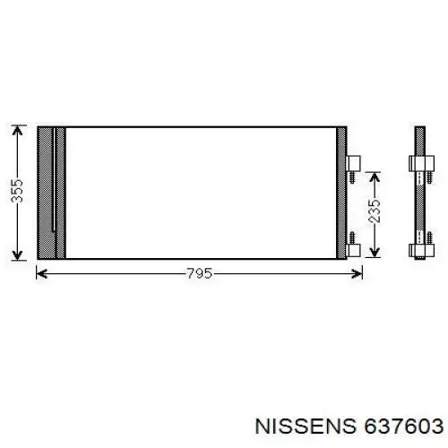 637603 Nissens radiador refrigeración del motor