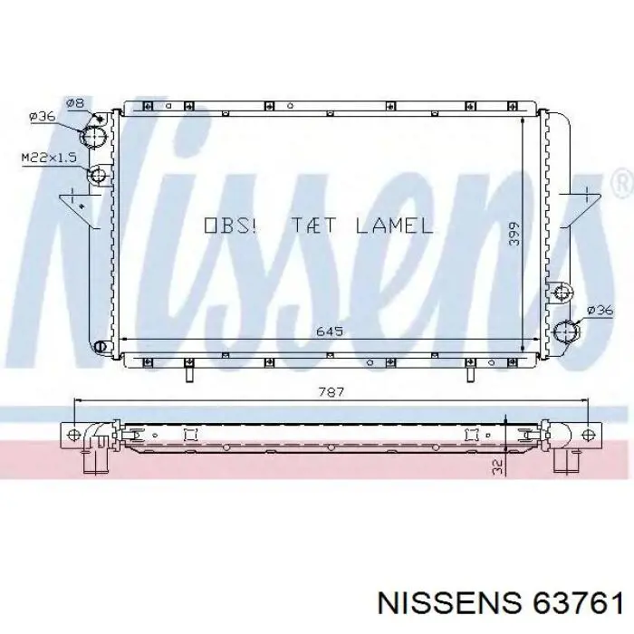 Radiador refrigeración del motor Renault Master 2 HD, FD