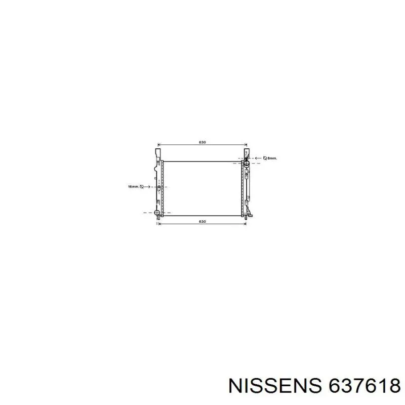 637618 Nissens radiador