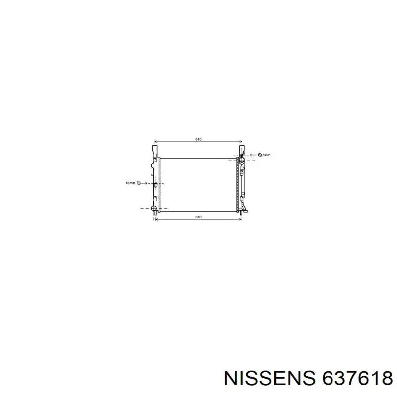 637618 Nissens radiador refrigeración del motor