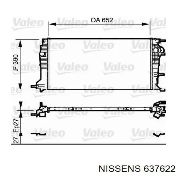 637622 Nissens radiador refrigeración del motor