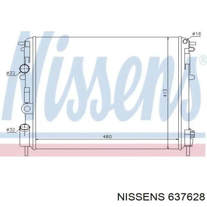637628 Nissens Refrigeración del motor