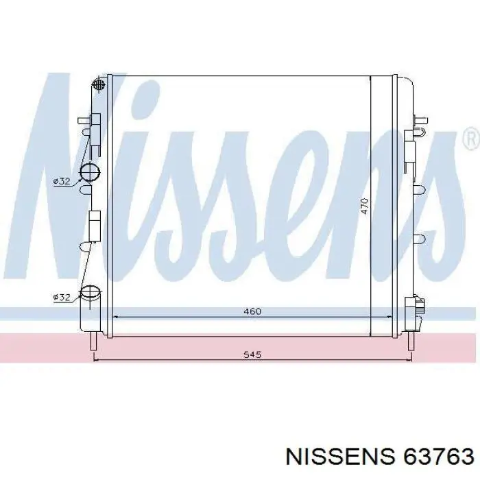 63763 Nissens radiador refrigeración del motor