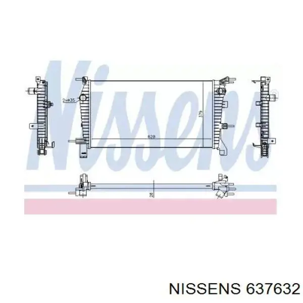 637632 Nissens radiador