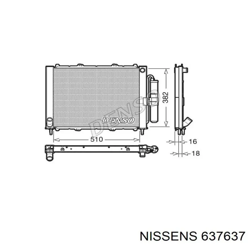 637637 Nissens condensador aire acondicionado