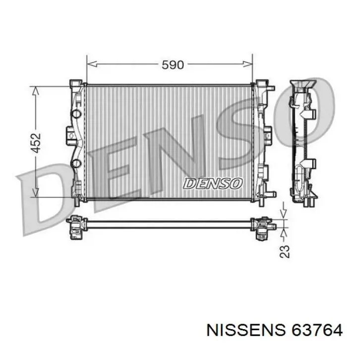 63764 Nissens Refrigeración del motor