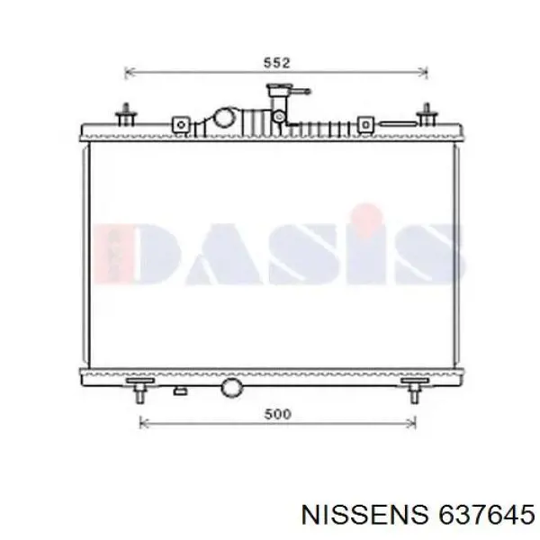 Radiador de água Nissens 637645