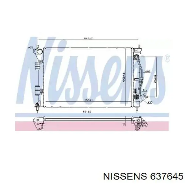 637645 Nissens Refrigeración del motor
