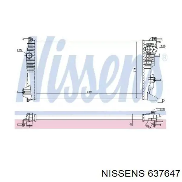 Comprar 637647 Nissens Radiador de auto
