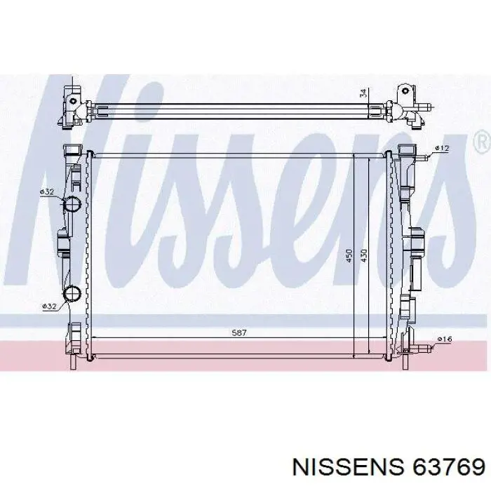 63769 Nissens Refrigeración del motor