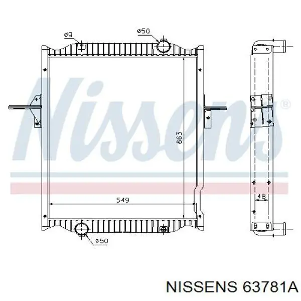 Água radiador Nissens 63781A precio, desde 329,59 EUR