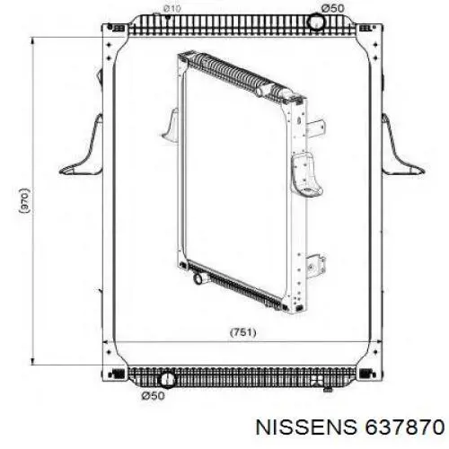 637870 Nissens radiador refrigeración del motor