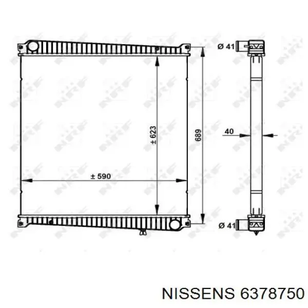 6378750 Nissens radiador