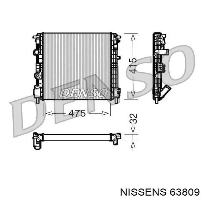 Água radiador Nissens 63809 precio, desde 54,56 EUR