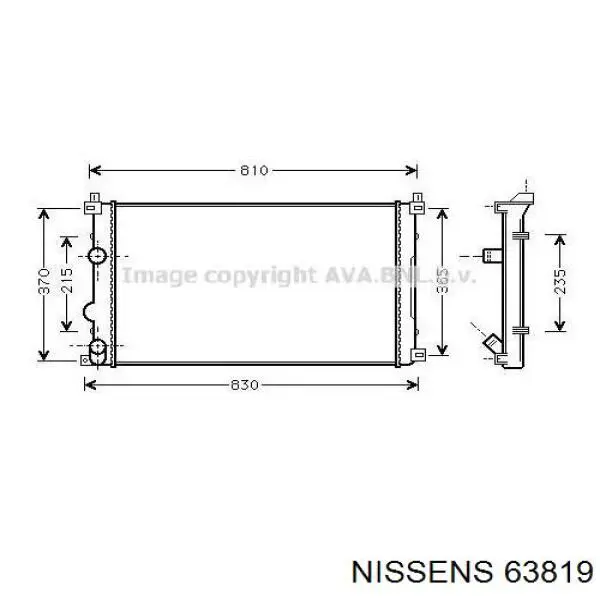 Radiador refrigeración del motor Renault Master 2 HD, FD
