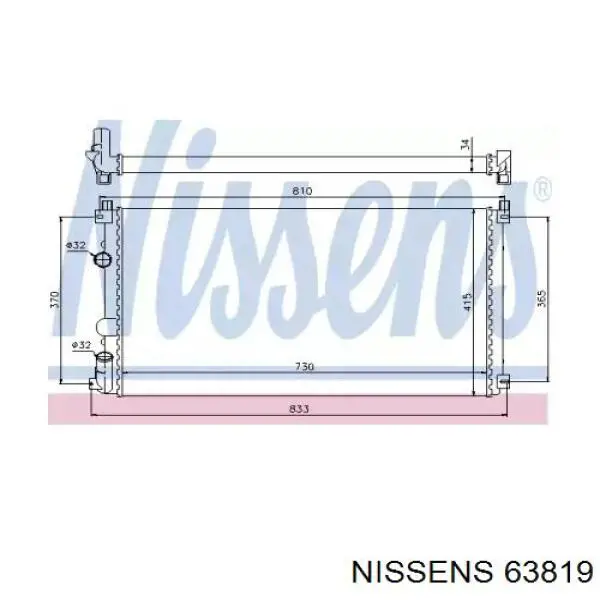 Radiador refrigeración del motor Renault Master 2 HD, FD