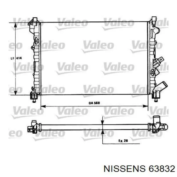 63832 Nissens radiador