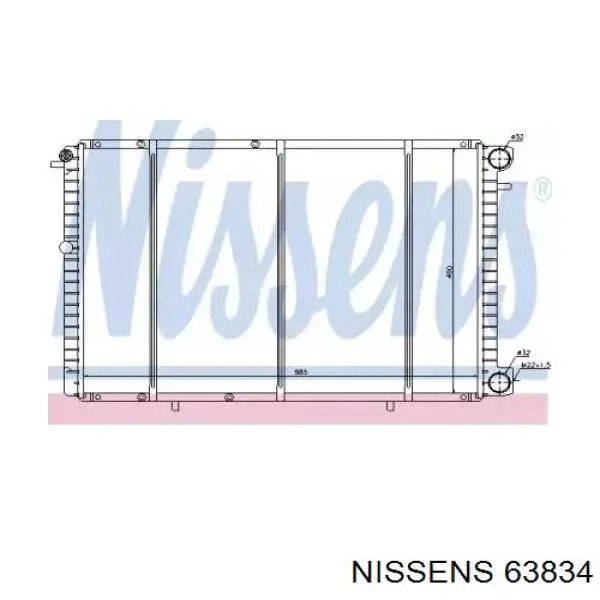 63834 Nissens radiador refrigeración del motor