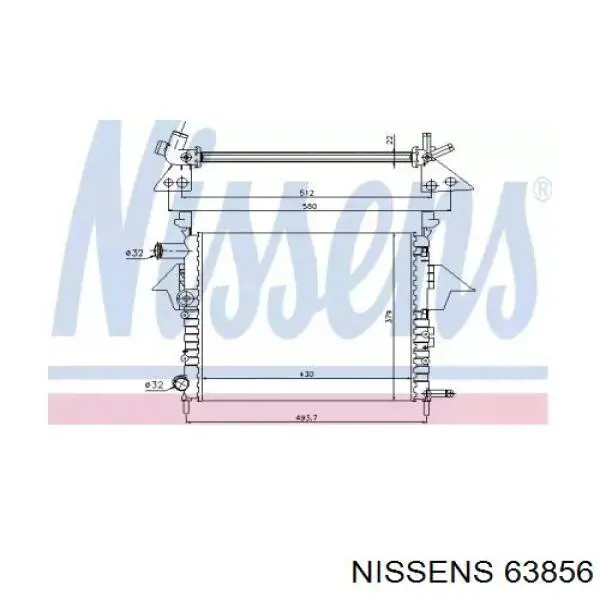 63856 Nissens radiador