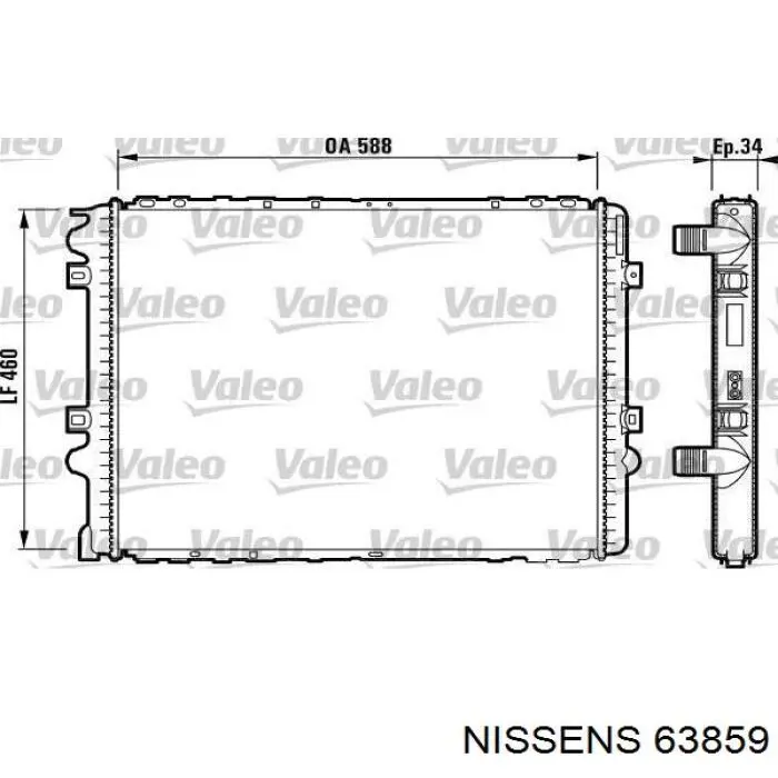 Água radiador Nissens 63859 precio, desde 141,98 EUR