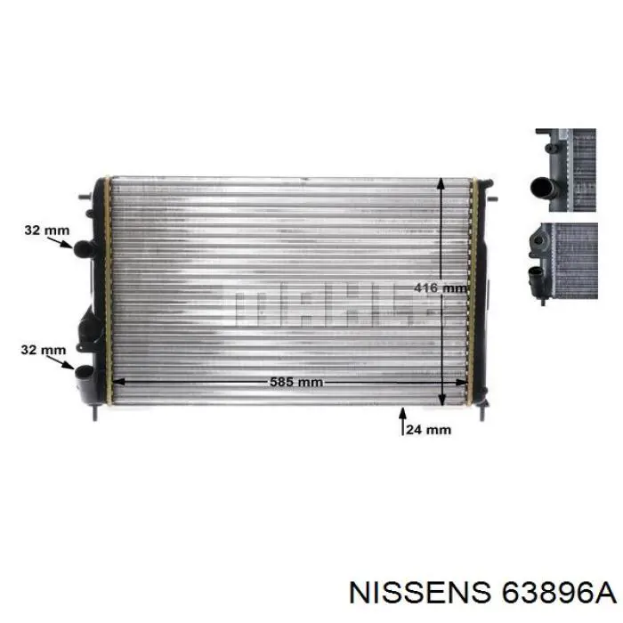63896A Nissens radiador