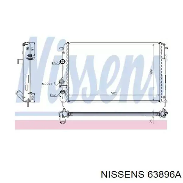63896A Nissens Refrigeración del motor