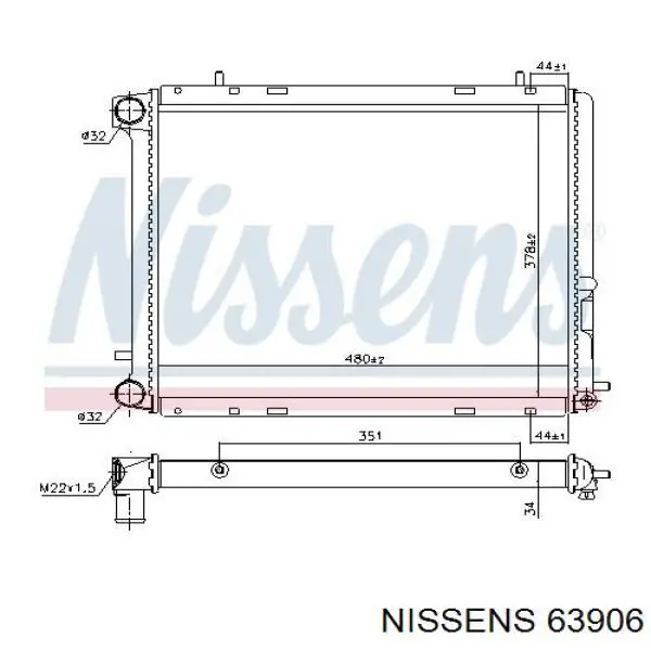 Comprar 63906 Nissens Radiador de auto