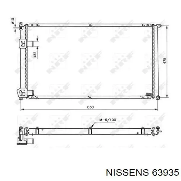 63935 Nissens radiador refrigeración del motor