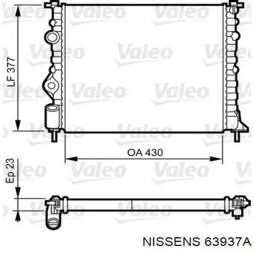 63937A Nissens radiador refrigeración del motor