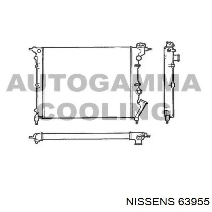 63955 Nissens radiador refrigeración del motor