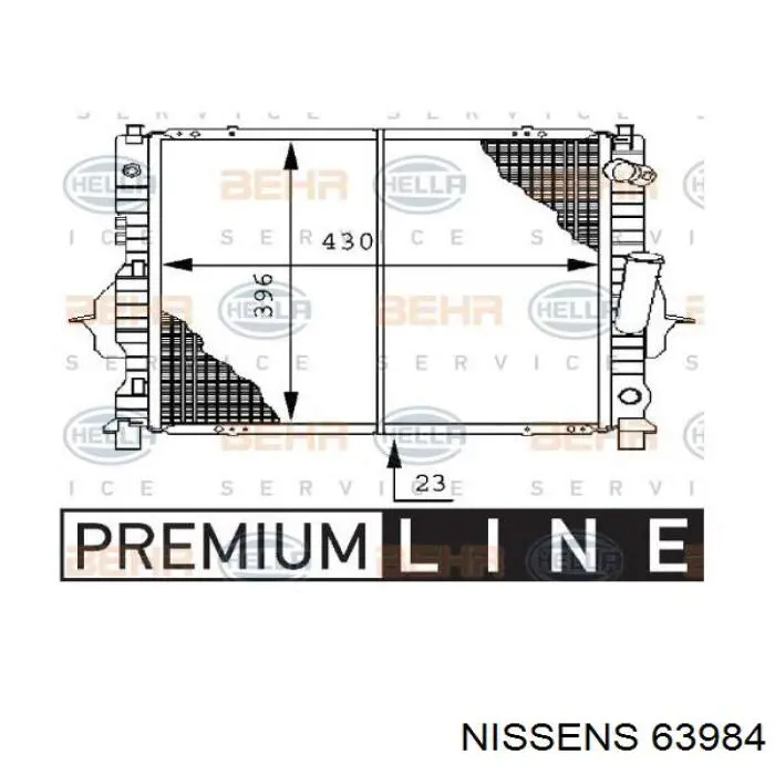63984 Nissens radiador