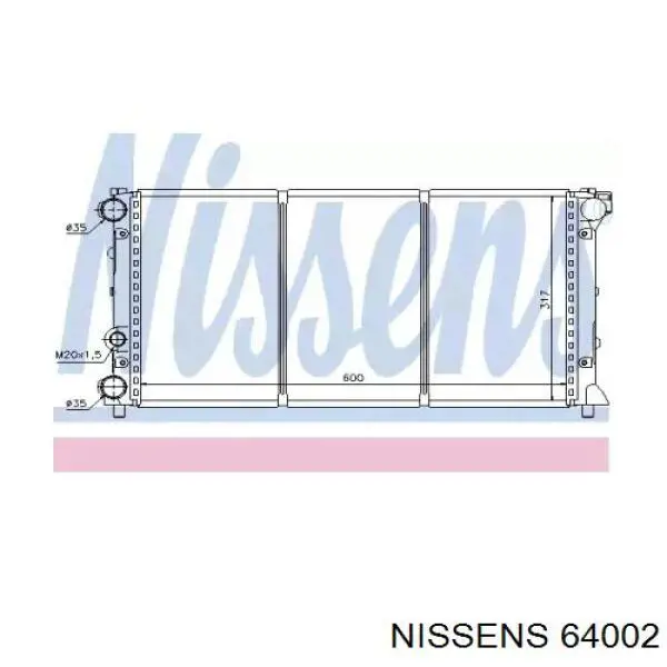 64002 Nissens radiador