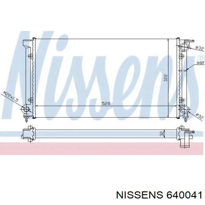640041 Nissens radiador
