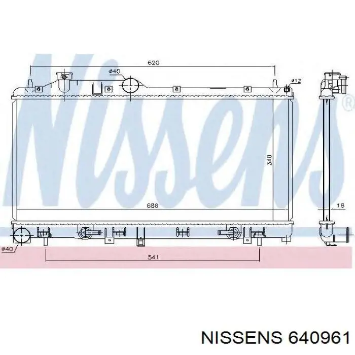 640961 Nissens radiador