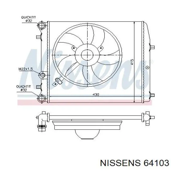 64103 Nissens radiador