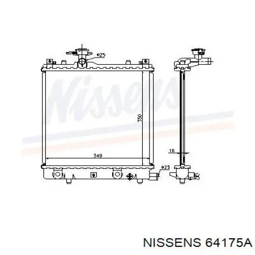 64175A Nissens radiador