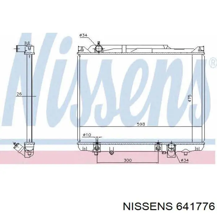 Água radiador Nissens 641776 precio, desde 142,80 EUR