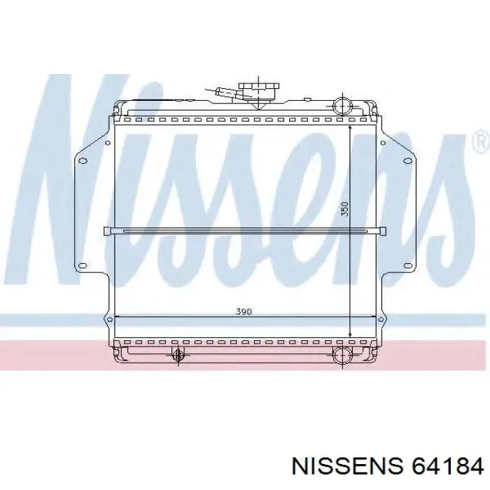 64184 Nissens radiador refrigeración del motor