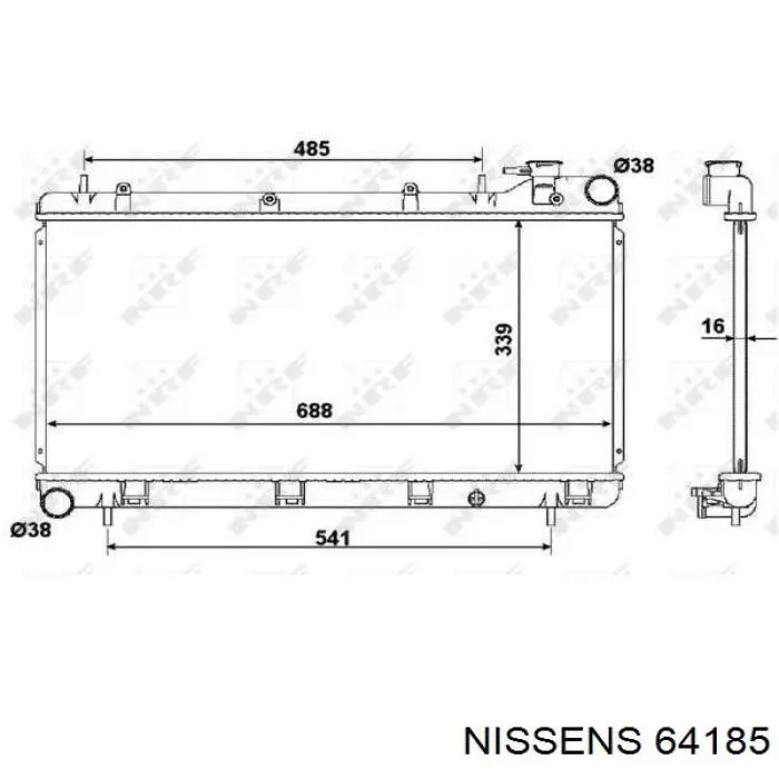 Água radiador Nissens 64185 precio, desde 91,98 EUR